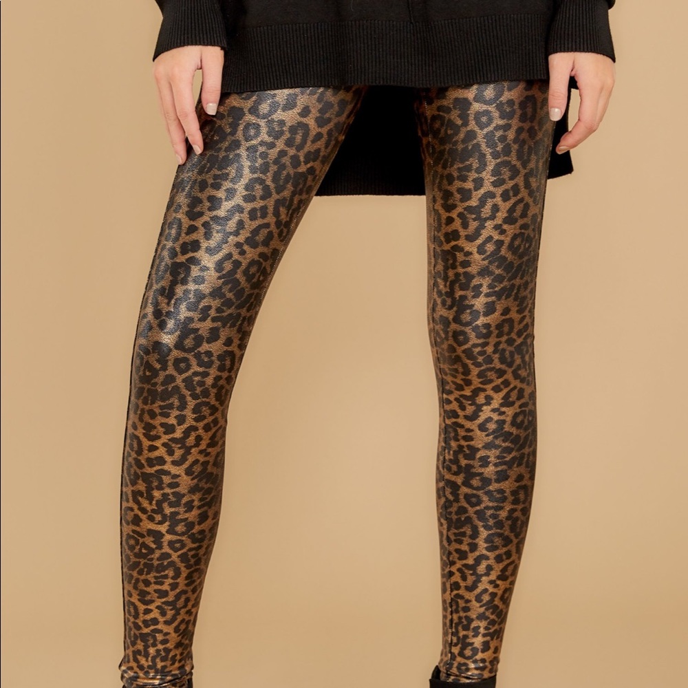 Spanx leopard leggings